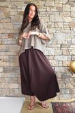 Oscar Asymmetric Hareem Skirt Pant Chocolate